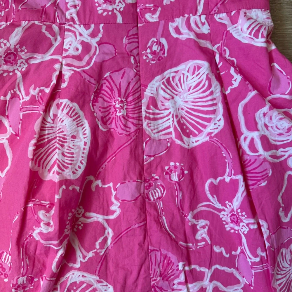 Lilly Pulitzer Pink White Floral Strapless A-Line Sundress SZ 6 - Picture 7 of 8